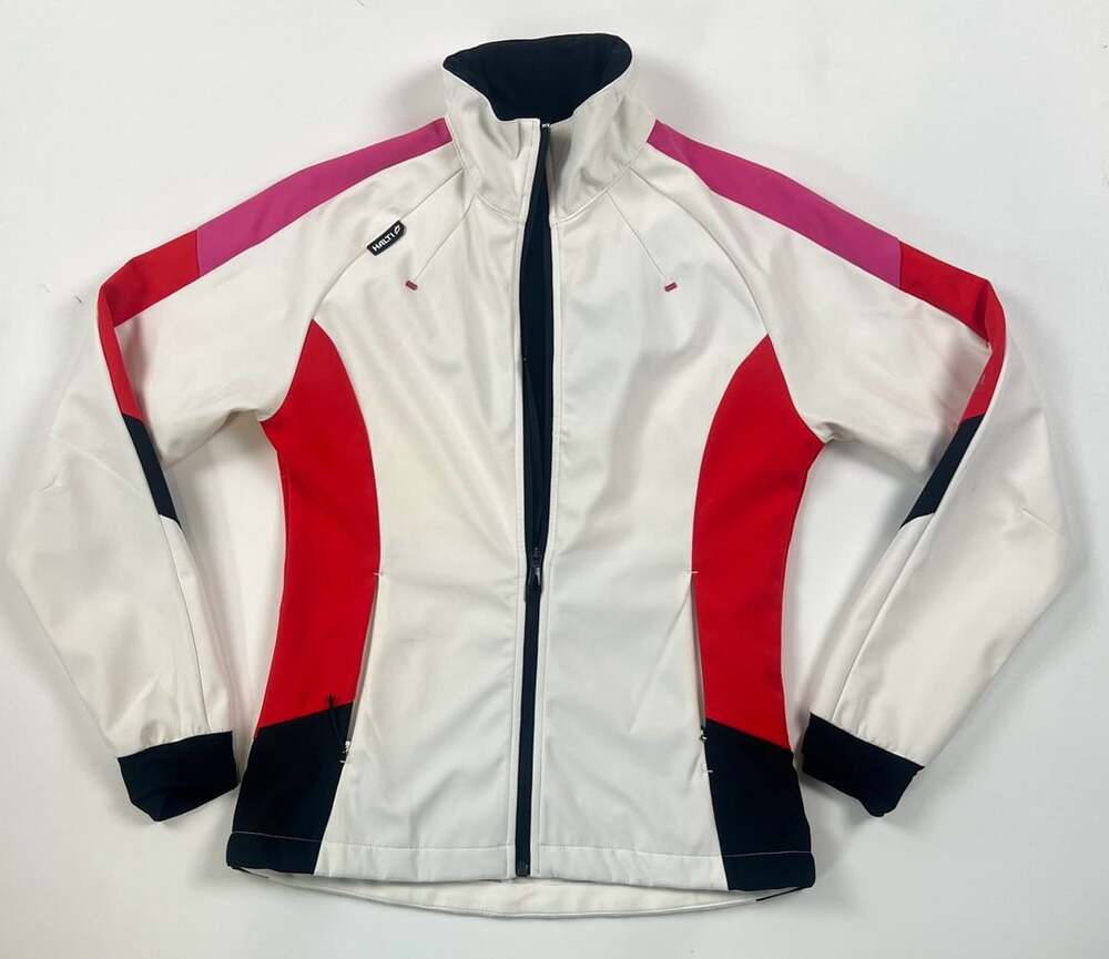 Halti Women's Full Zip Athletic Jacket White Red Pink Black Size 34